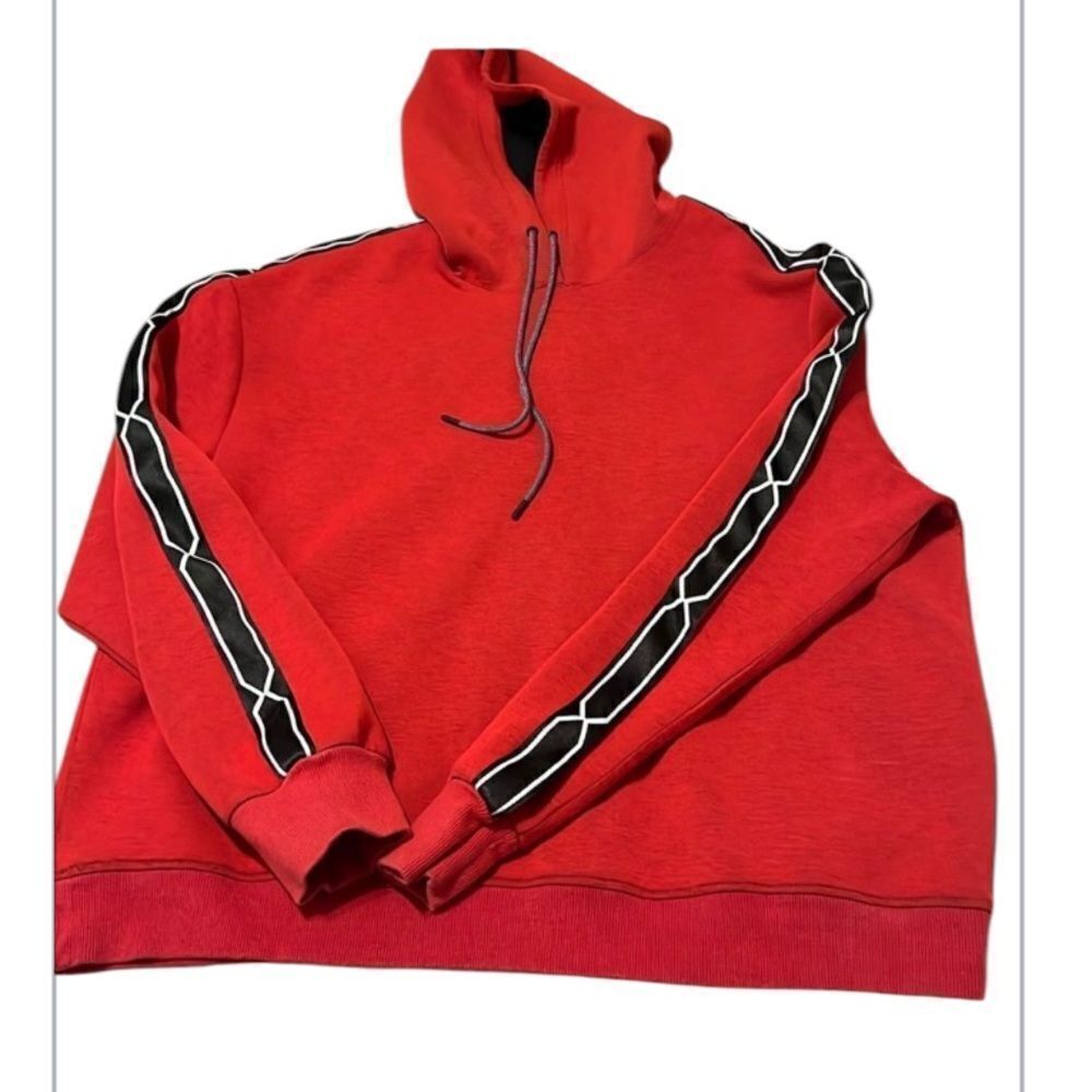 Hunter Target szXL red with black and white trim drawstring neck hoodie EUC